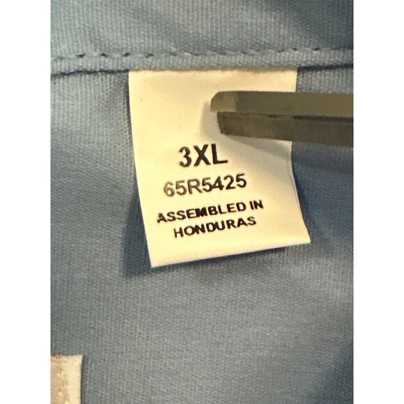 Flying Cross Mens 3XL Short Sleeve Duro Poplin Shirt Blue Polyester/Cotton - Picture 3 of 7